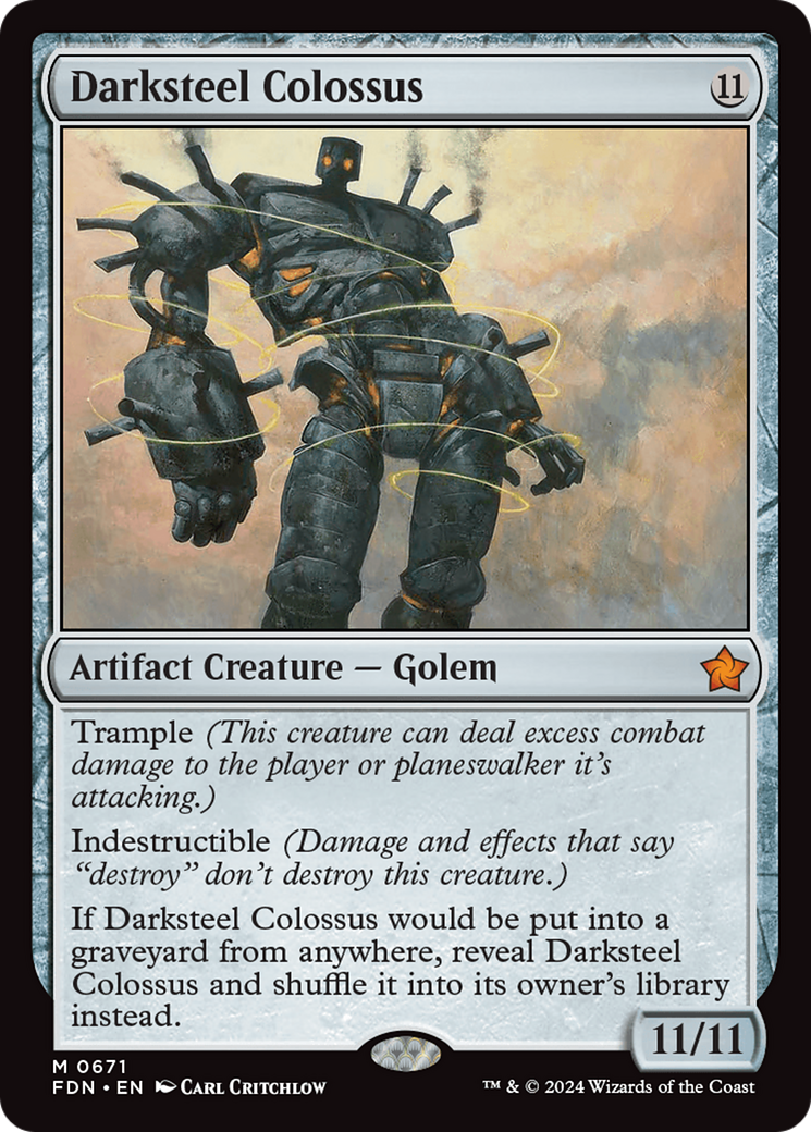 Darksteel Colossus [Foundations] | Jomio and Rueliete's Cards and Comics