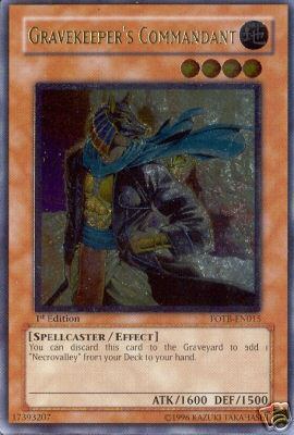Gravekeeper's Commandant [FOTB-EN015] Ultimate Rare | Jomio and Rueliete's Cards and Comics
