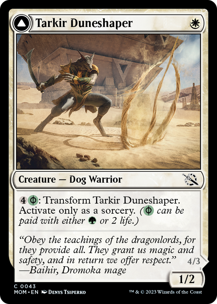 Tarkir Duneshaper // Burnished Dunestomper [March of the Machine] | Jomio and Rueliete's Cards and Comics