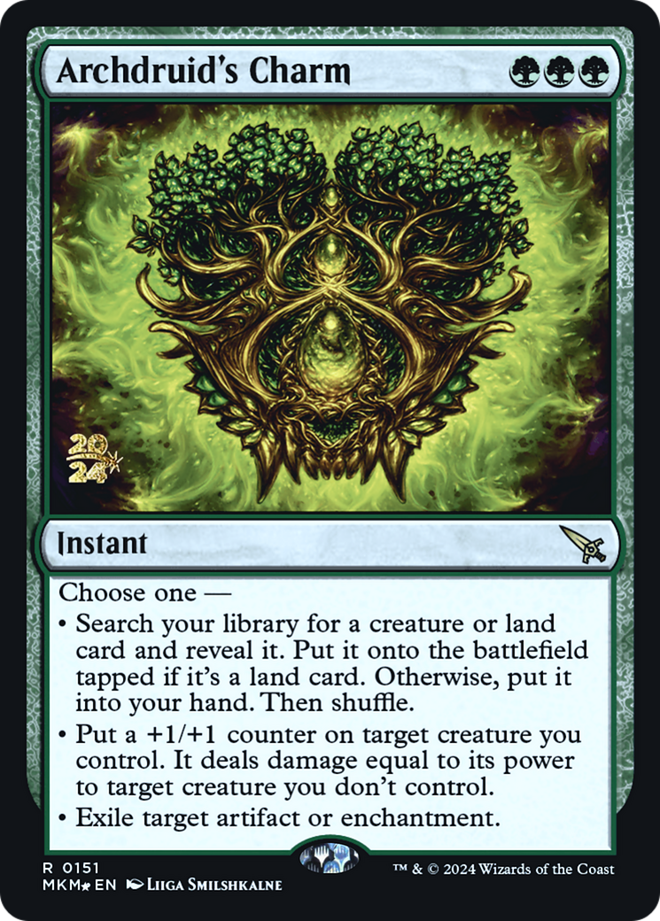Archdruid's Charm [Murders at Karlov Manor Prerelease Promos] | Jomio and Rueliete's Cards and Comics