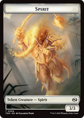 Spirit (0008) // Spirit (0009) Double-Sided Token [Tarkir: Dragonstorm Tokens] | Jomio and Rueliete's Cards and Comics
