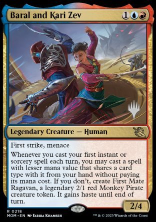 Baral and Kari Zev (Promo Pack) [March of the Machine Promos] | Jomio and Rueliete's Cards and Comics