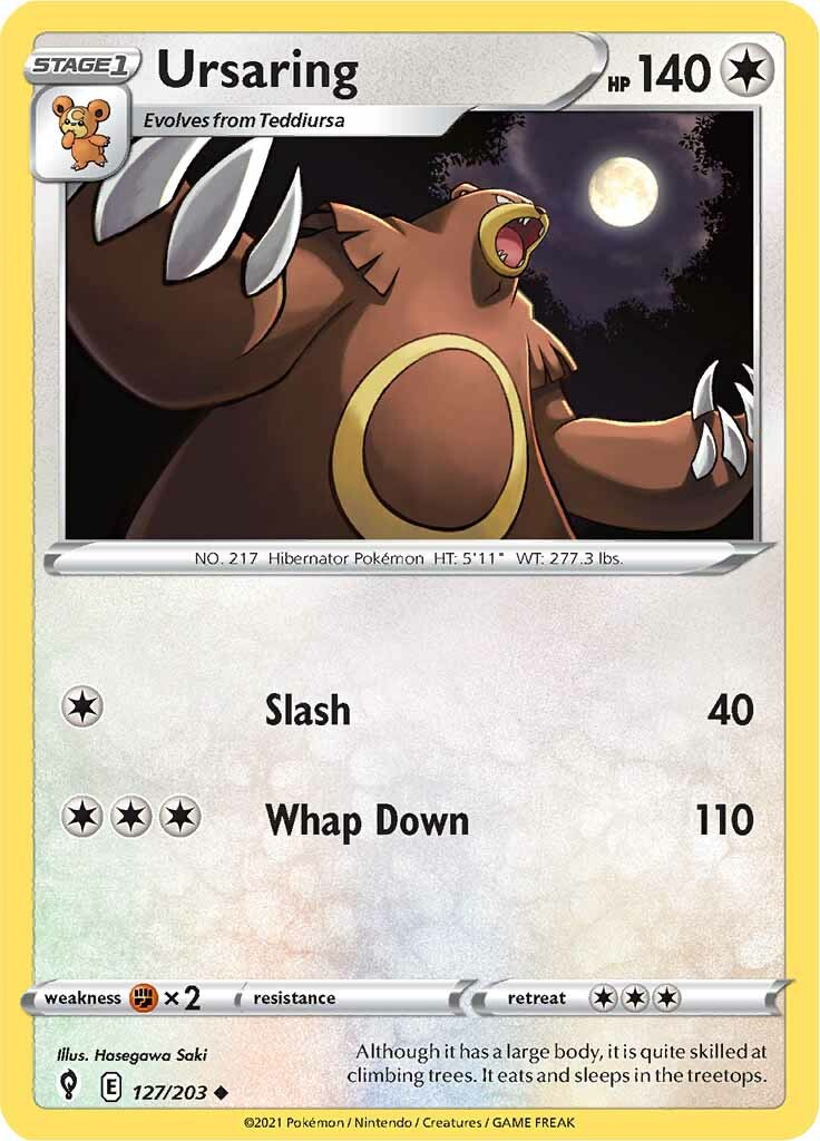 Ursaring (127/203) [Sword & Shield: Evolving Skies] | Jomio and Rueliete's Cards and Comics