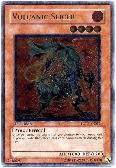 Volcanic Slicer [FOTB-EN012] Ultimate Rare | Jomio and Rueliete's Cards and Comics
