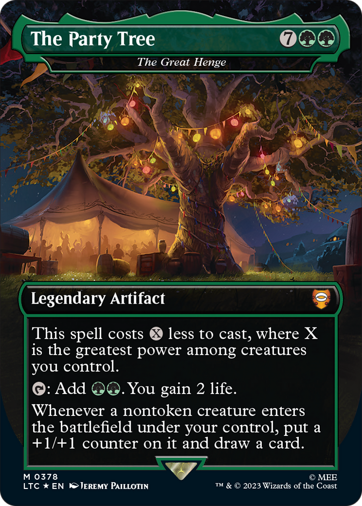The Party Tree - The Great Henge (Borderless) (Surge Foil Realms and Relics) [The Lord of the Rings: Tales of Middle-Earth Commander] | Jomio and Rueliete's Cards and Comics