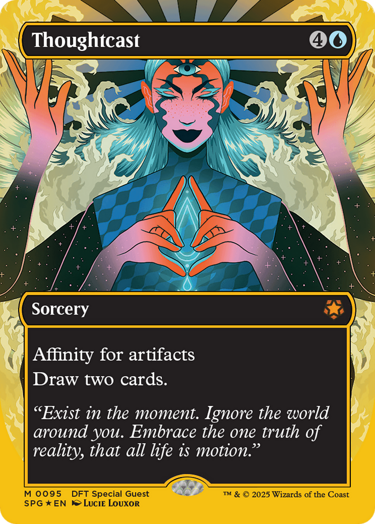 Thoughtcast (Borderless) (First-Place Foil) [Aetherdrift Special Guests] | Jomio and Rueliete's Cards and Comics