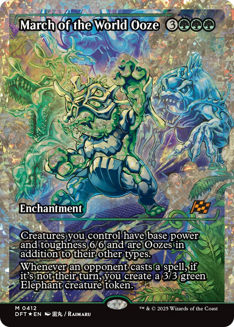 March of the World Ooze (Showcase) (Fracture Foil) [Aetherdrift] | Jomio and Rueliete's Cards and Comics