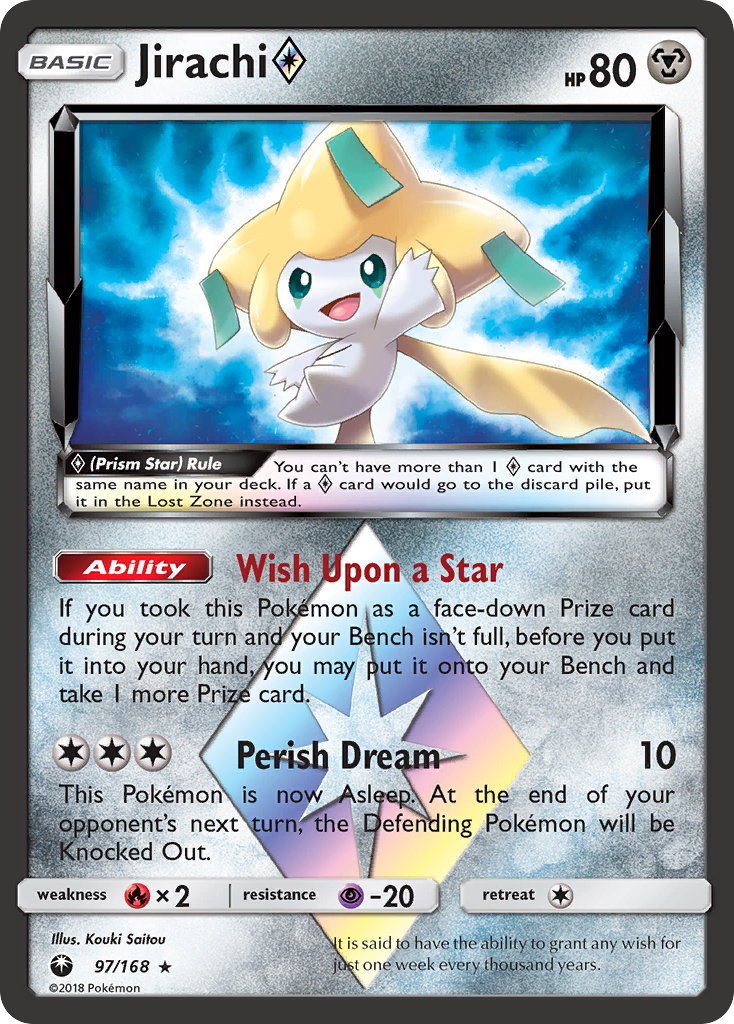 Jirachi (97/168) (Prism Star) [Sun & Moon: Celestial Storm] | Jomio and Rueliete's Cards and Comics