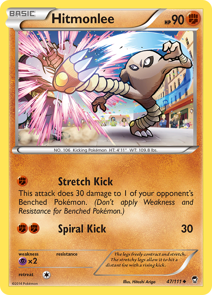 Hitmonlee (47/111) [XY: Furious Fists] | Jomio and Rueliete's Cards and Comics