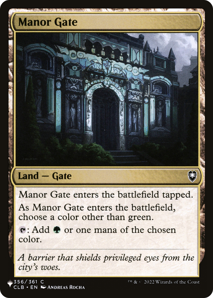Manor Gate [The List] | Jomio and Rueliete's Cards and Comics