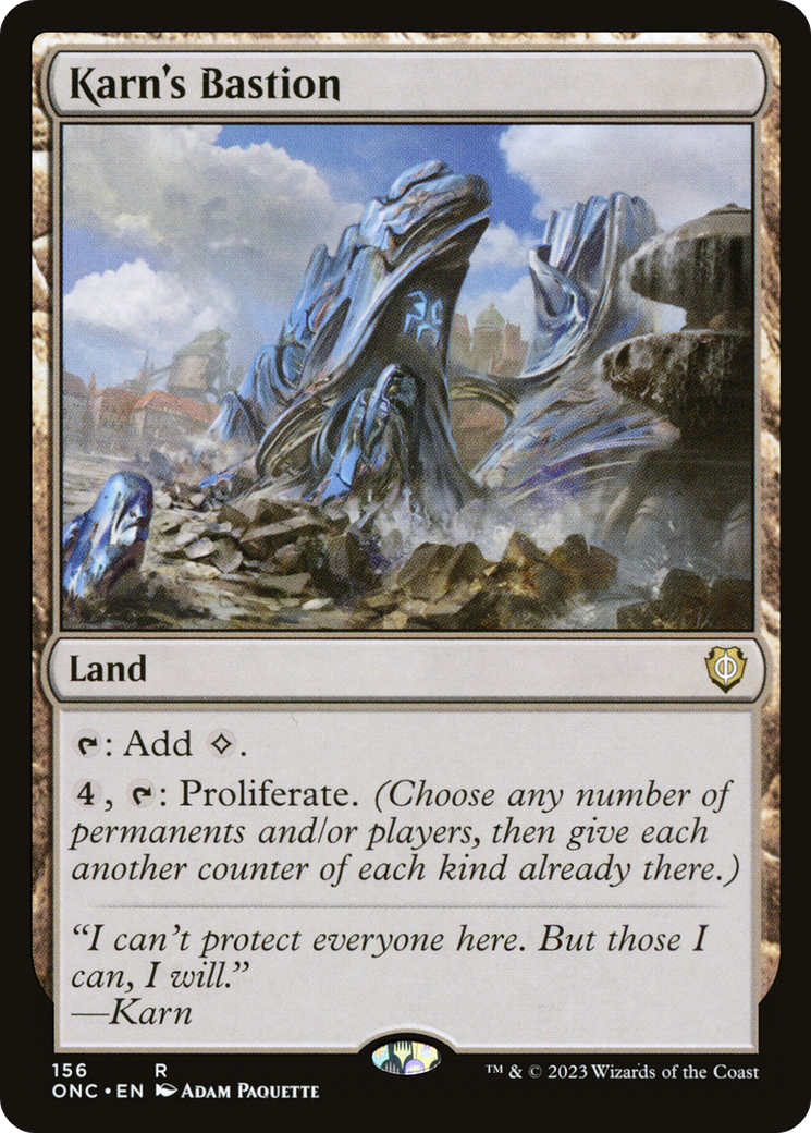 Karn's Bastion [Phyrexia: All Will Be One Commander] | Jomio and Rueliete's Cards and Comics