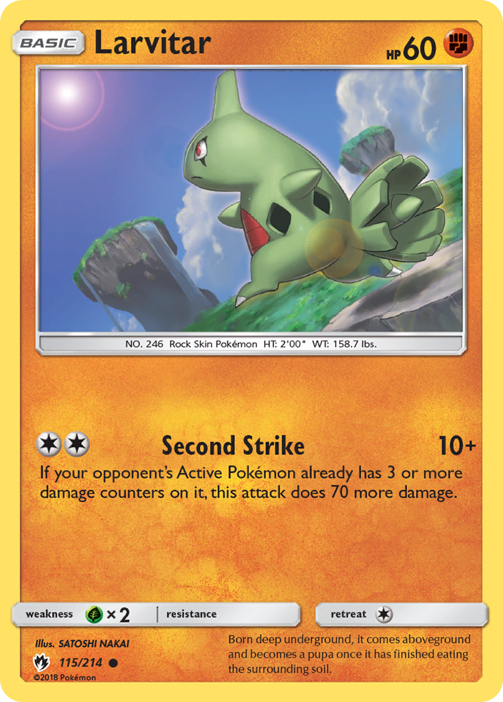 Larvitar (115/214) [Sun & Moon: Lost Thunder] | Jomio and Rueliete's Cards and Comics