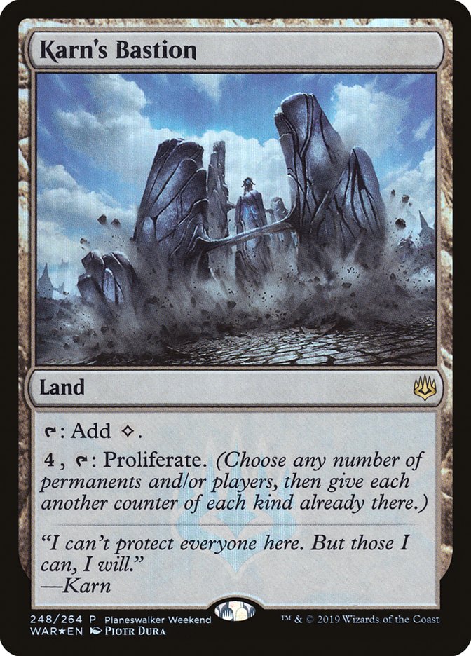 Karn's Bastion (Planeswalker Weekend) [War of the Spark Promos] | Jomio and Rueliete's Cards and Comics
