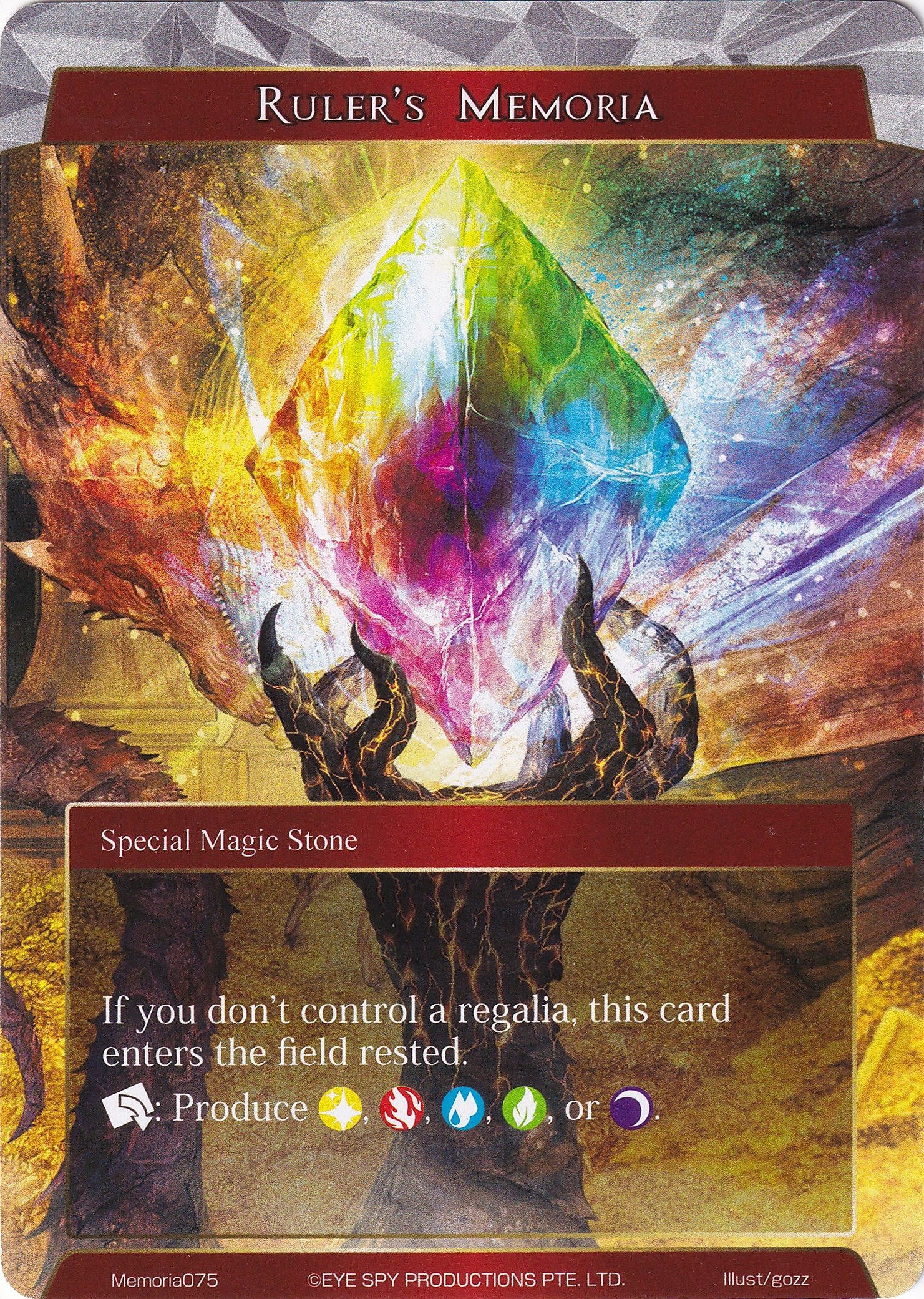 Ruler's Memoria (Memoria075) [Alice Origin Memoria Cards] | Jomio and Rueliete's Cards and Comics