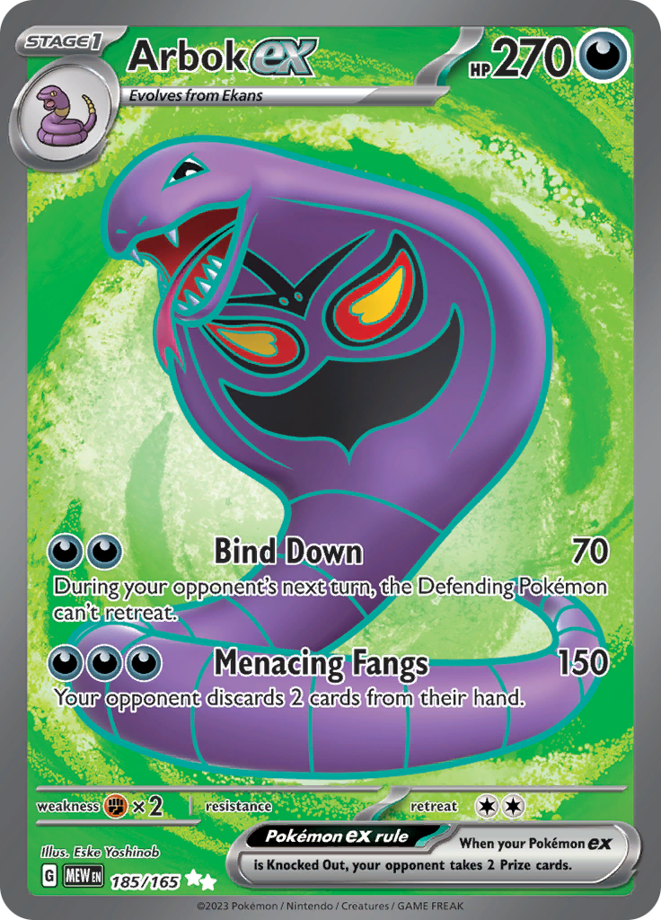 Arbok ex (185/165) [Scarlet & Violet 151] | Jomio and Rueliete's Cards and Comics