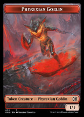 Rebel // Phyrexian Goblin Double-Sided Token [Phyrexia: All Will Be One Tokens] | Jomio and Rueliete's Cards and Comics