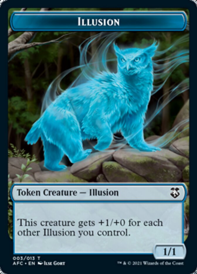 Illusion // Skeleton Double-Sided Token [Dungeons & Dragons: Adventures in the Forgotten Realms Commander Tokens] | Jomio and Rueliete's Cards and Comics