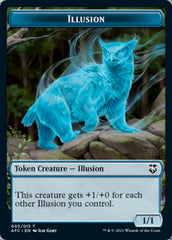 Illusion // Skeleton Double-Sided Token [Dungeons & Dragons: Adventures in the Forgotten Realms Commander Tokens] | Jomio and Rueliete's Cards and Comics