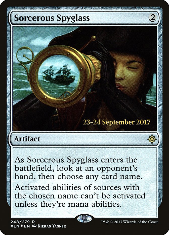 Sorcerous Spyglass [Ixalan Prerelease Promos] | Jomio and Rueliete's Cards and Comics