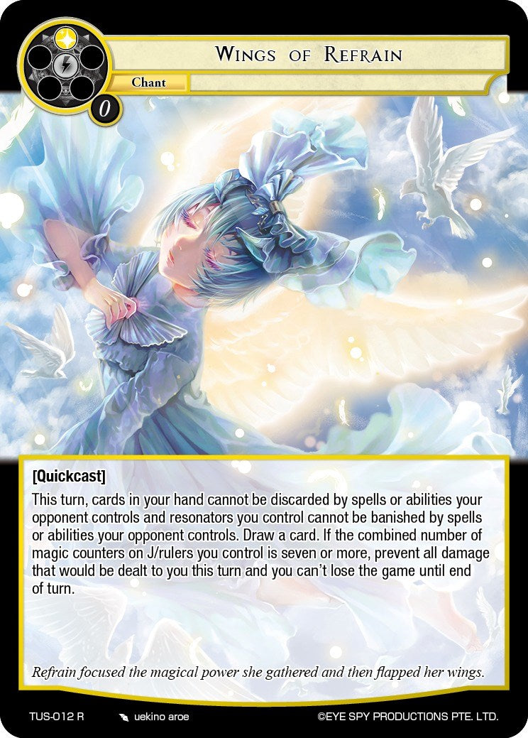 Wings of Refrain (TUS-012 R) [The Underworld of Secrets] | Jomio and Rueliete's Cards and Comics