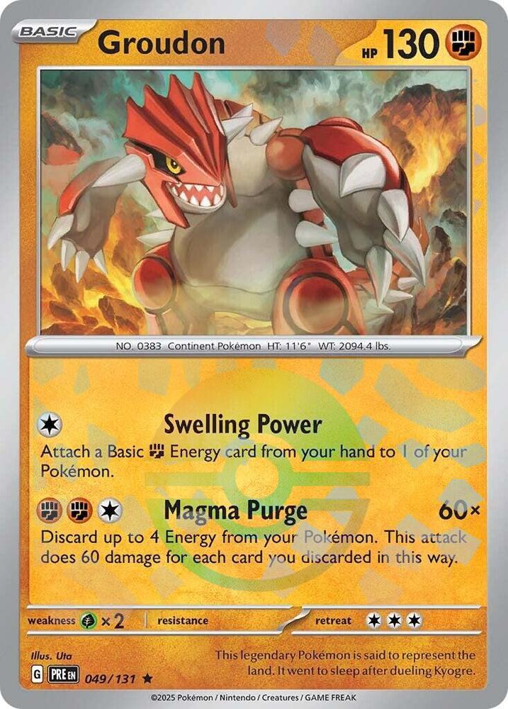 Groudon (049/131) (Poke Ball Pattern) [Scarlet & Violet: Prismatic Evolutions] | Jomio and Rueliete's Cards and Comics