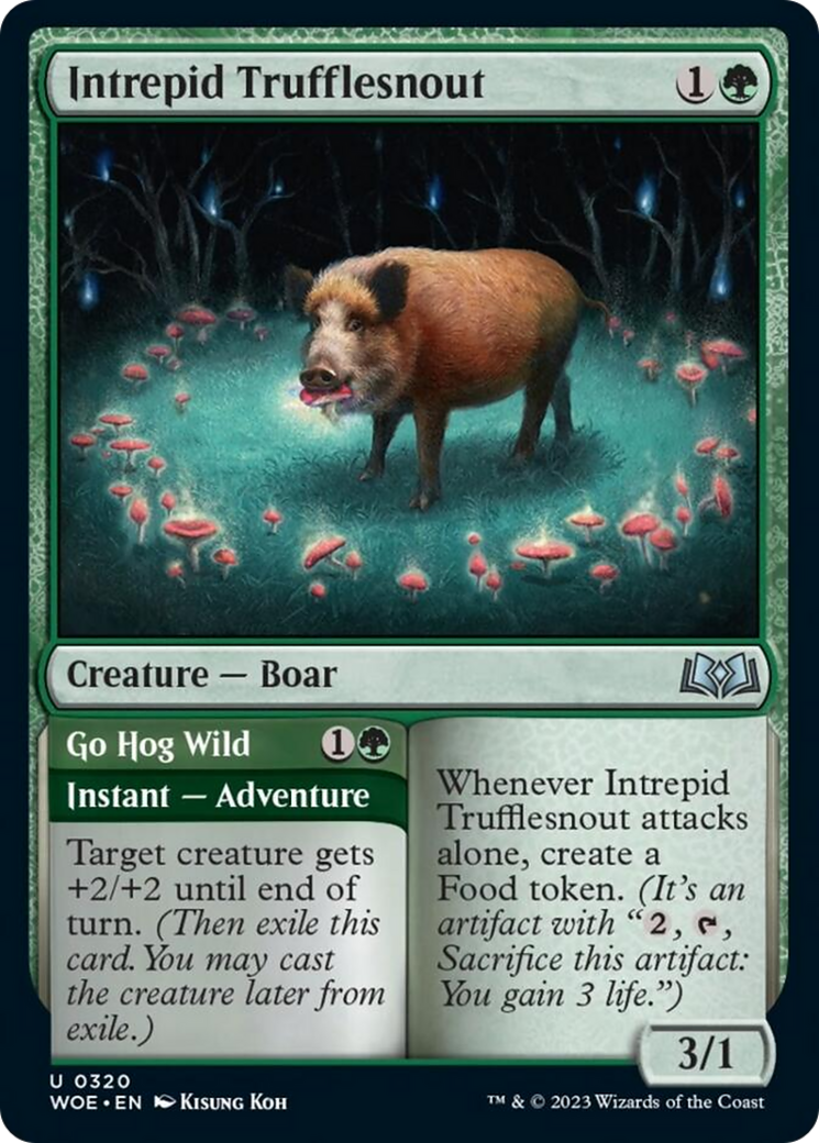 Intrepid Trufflesnout // Go Hog Wild [Wilds of Eldraine] | Jomio and Rueliete's Cards and Comics