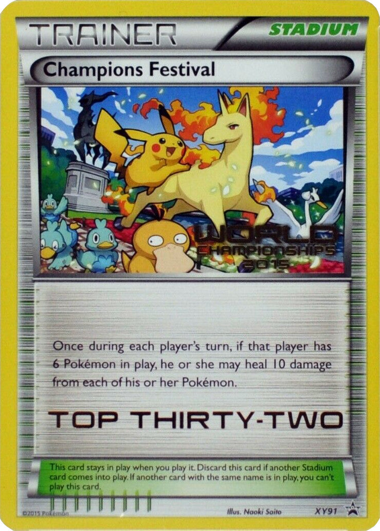 Champions Festival (XY91) (2015 Top Thirty-Two) [XY: Black Star Promos] | Jomio and Rueliete's Cards and Comics