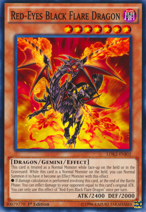 Red-Eyes Black Flare Dragon [LDK2-ENJ02] Common | Jomio and Rueliete's Cards and Comics