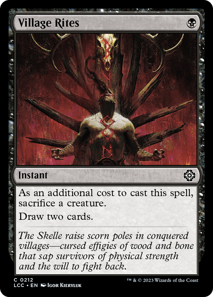 Village Rites [The Lost Caverns of Ixalan Commander] | Jomio and Rueliete's Cards and Comics