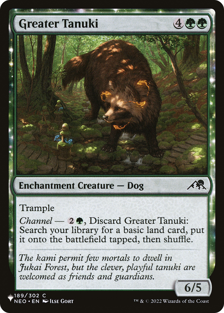 Greater Tanuki [The List] | Jomio and Rueliete's Cards and Comics