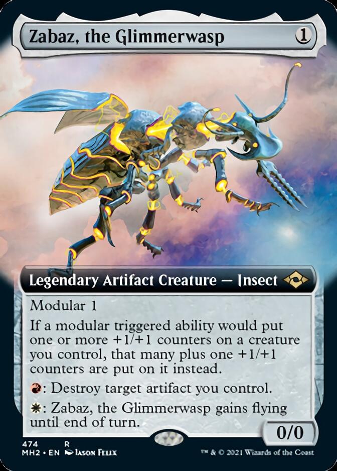 Zabaz, the Glimmerwasp (Extended Art) [Modern Horizons 2] | Jomio and Rueliete's Cards and Comics