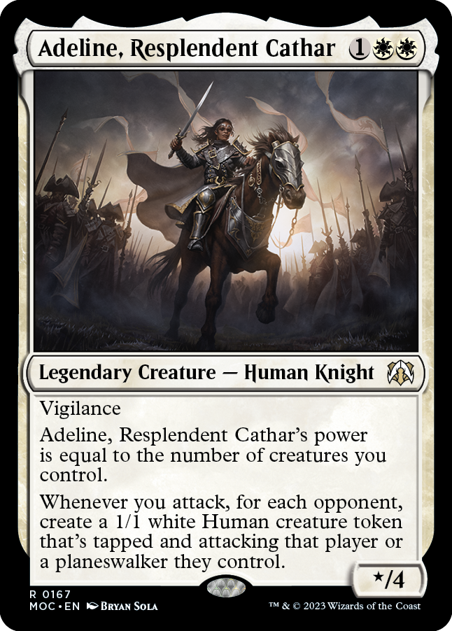 Adeline, Resplendent Cathar [March of the Machine Commander] | Jomio and Rueliete's Cards and Comics