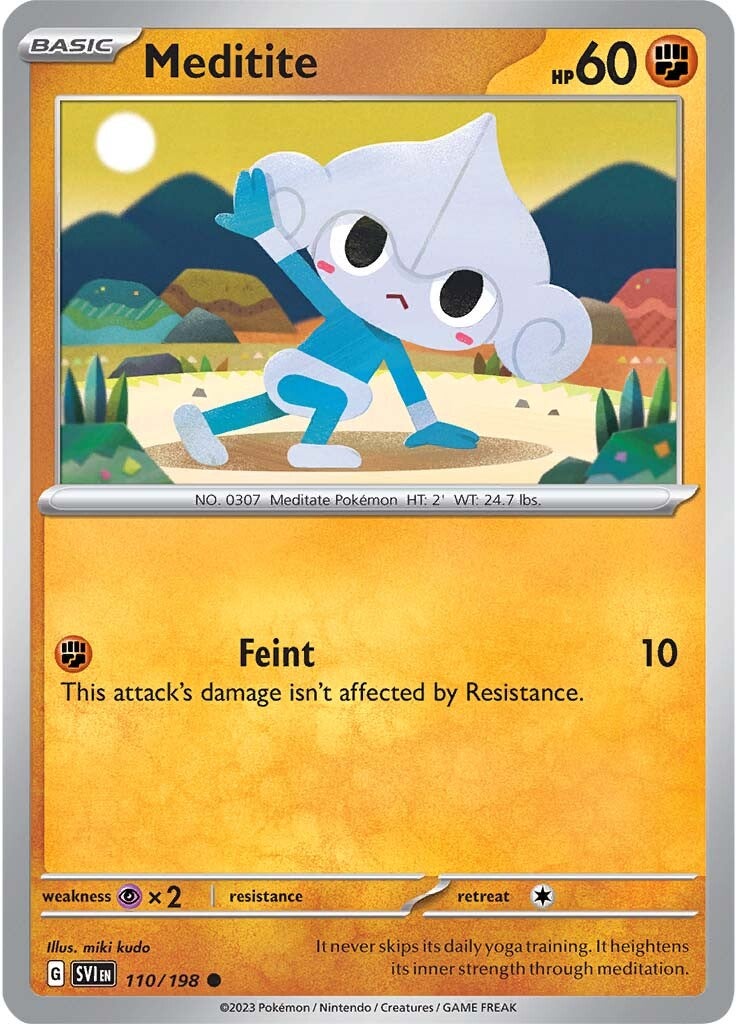 Meditite (110/198) [Scarlet & Violet: Base Set] | Jomio and Rueliete's Cards and Comics