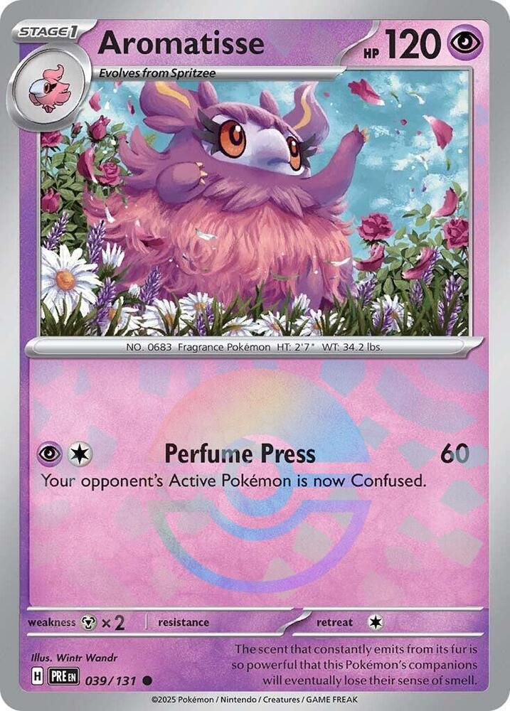 Aromatisse (039/131) (Poke Ball Pattern) [Scarlet & Violet: Prismatic Evolutions] | Jomio and Rueliete's Cards and Comics