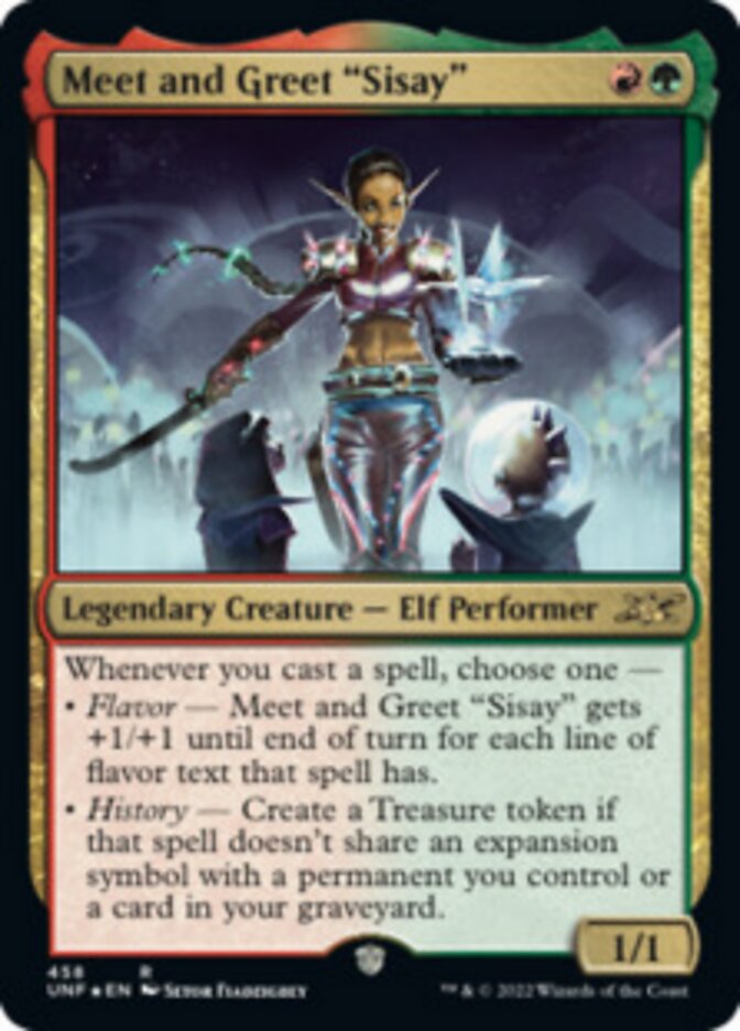 Meet and Greet "Sisay" (Galaxy Foil) [Unfinity] | Jomio and Rueliete's Cards and Comics