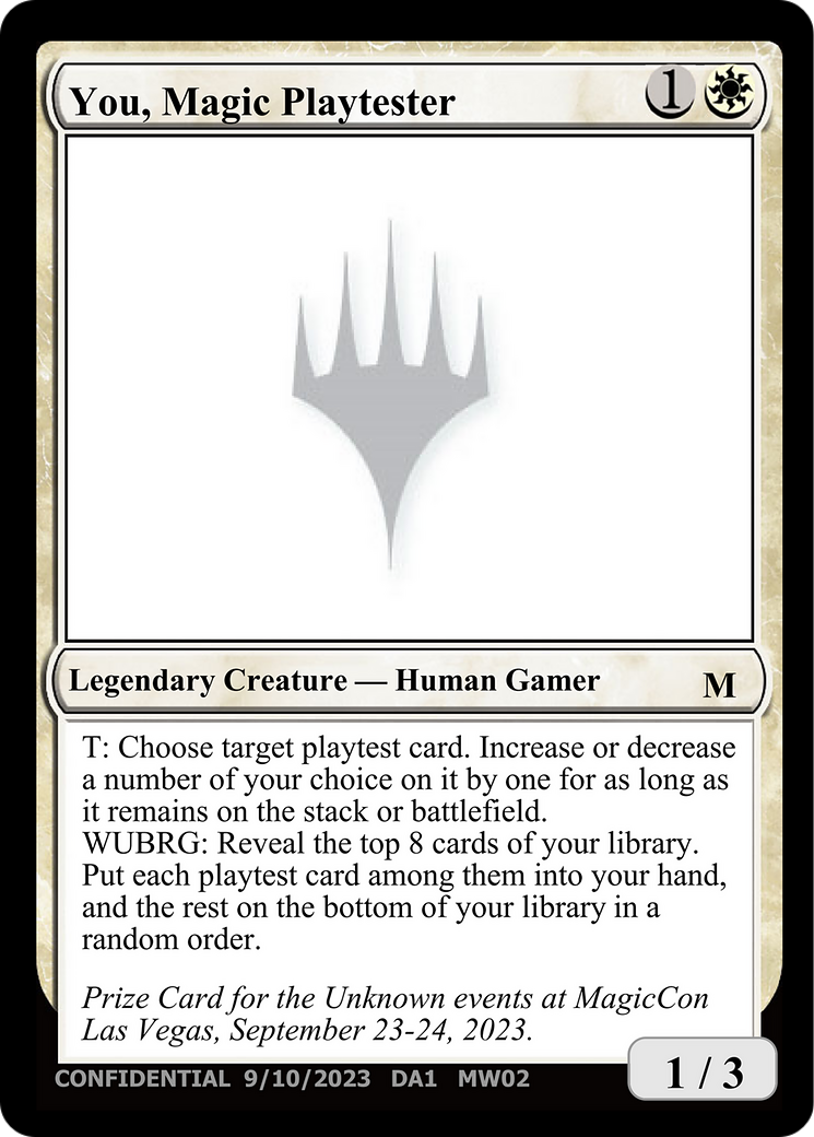 You, Magic Playtester [Unknown Event] | Jomio and Rueliete's Cards and Comics