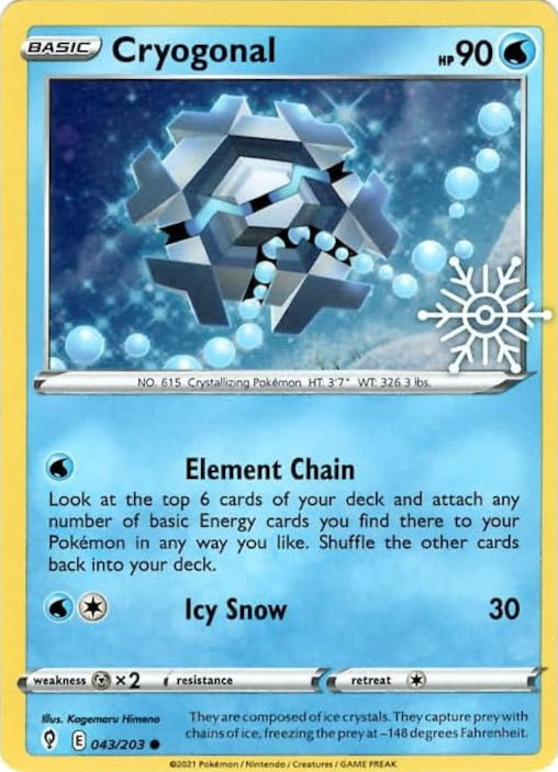 Cryogonal (043/203) (Holiday Calendar) [Sword & Shield: Evolving Skies] | Jomio and Rueliete's Cards and Comics