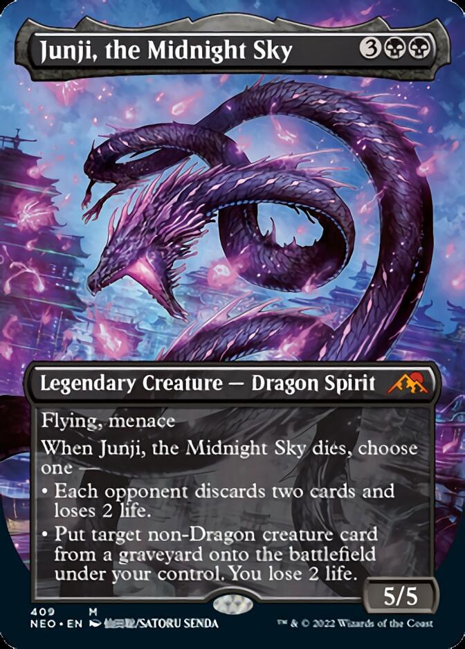Junji, the Midnight Sky (Borderless Alternate Art) [Kamigawa: Neon Dynasty] | Jomio and Rueliete's Cards and Comics