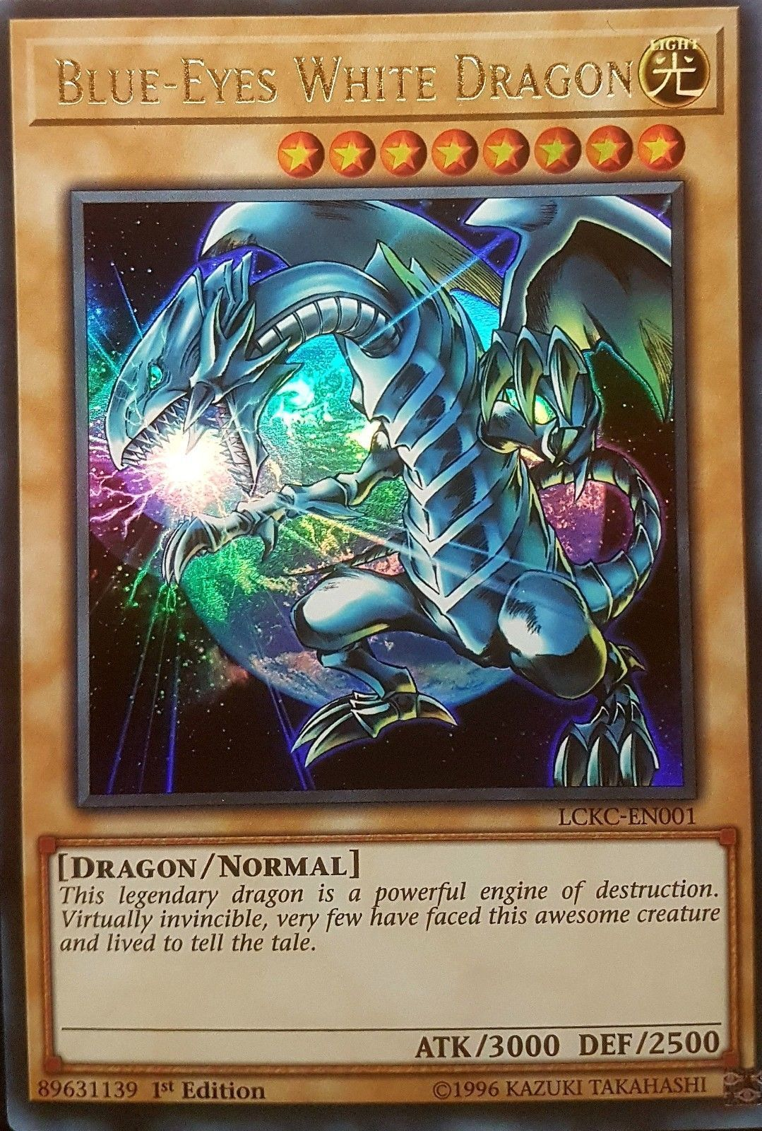 Blue-Eyes White Dragon (Version 3) [LCKC-EN001] Ultra Rare | Jomio and Rueliete's Cards and Comics