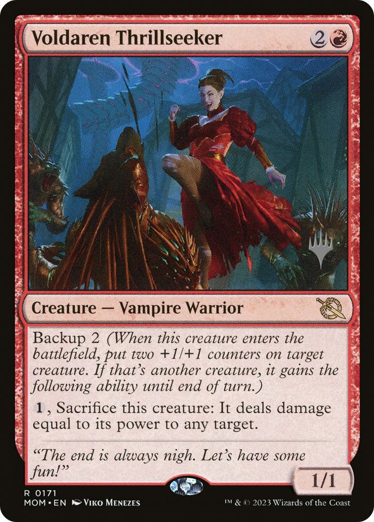 Voldaren Thrillseeker (Promo Pack) [March of the Machine Promos] | Jomio and Rueliete's Cards and Comics