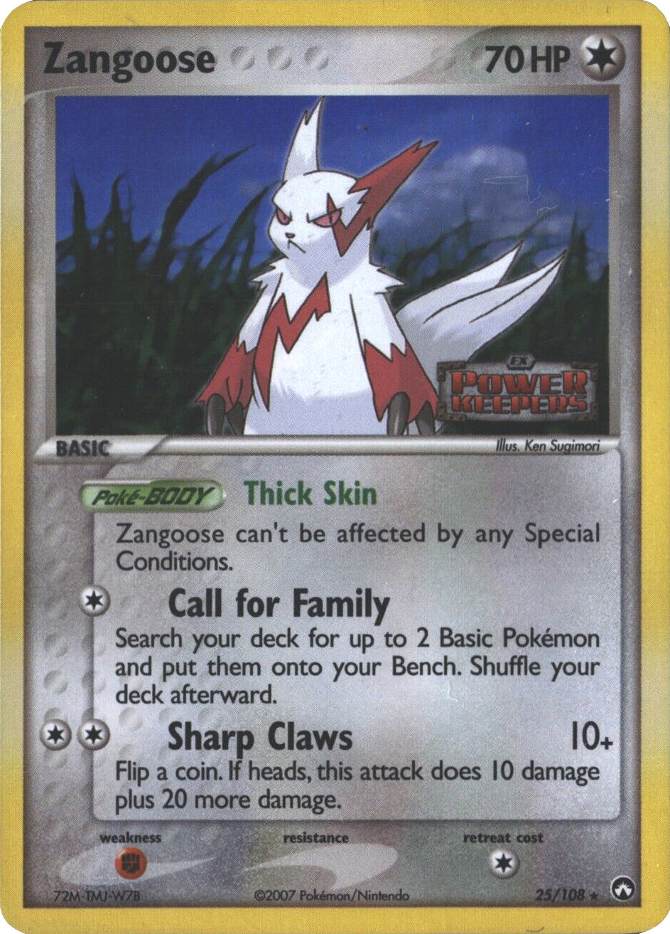 Zangoose (25/108) (Stamped) [EX: Power Keepers] | Jomio and Rueliete's Cards and Comics