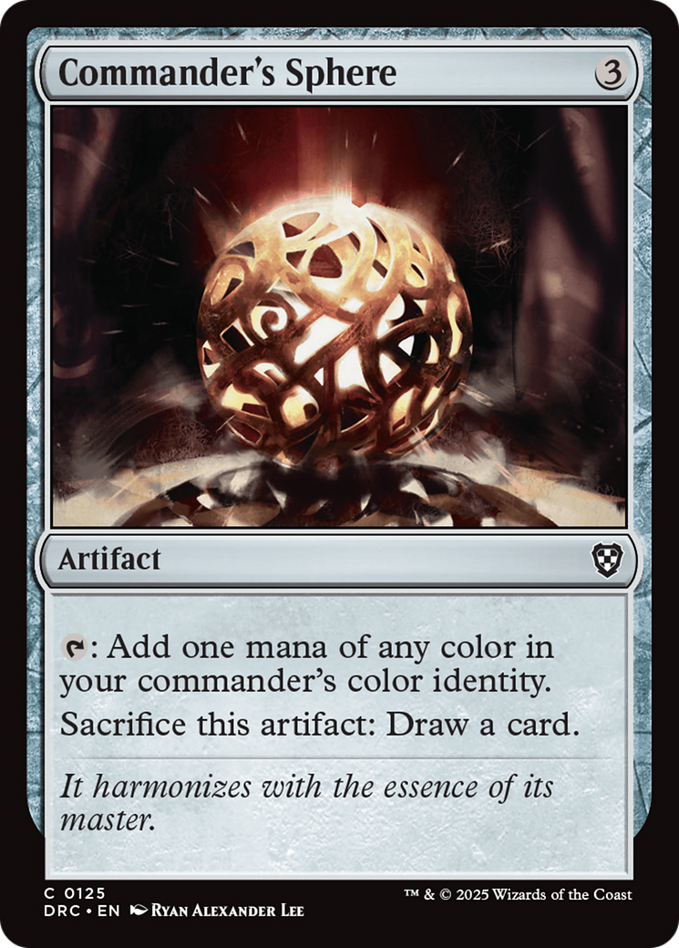 Commander's Sphere [Aetherdrift Commander] | Jomio and Rueliete's Cards and Comics