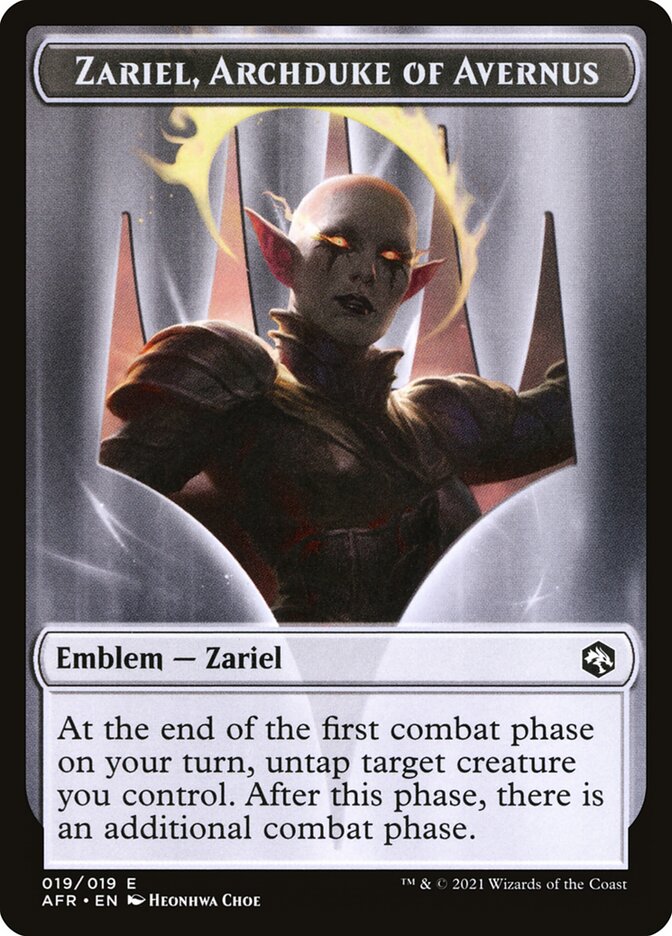 Spider // Zariel, Archduke of Avernus Emblem Double-Sided Token [Dungeons & Dragons: Adventures in the Forgotten Realms Tokens] | Jomio and Rueliete's Cards and Comics