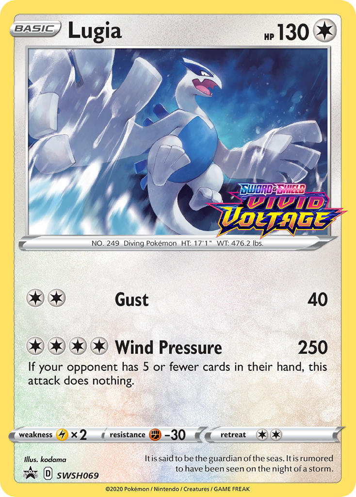 Lugia (SWSH069) (Prerelease Promo) [Sword & Shield: Black Star Promos] | Jomio and Rueliete's Cards and Comics