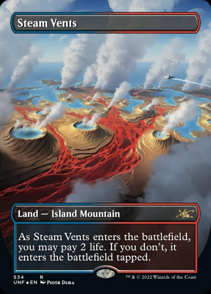Steam Vents (Borderless) (Galaxy Foil) [Unfinity] | Jomio and Rueliete's Cards and Comics
