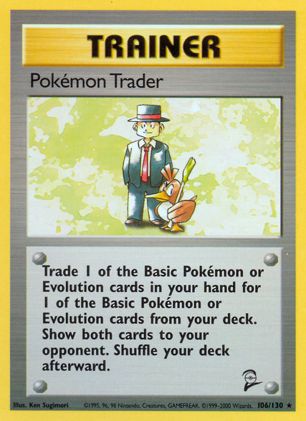Pokemon Trader (106/130) [Base Set 2] | Jomio and Rueliete's Cards and Comics