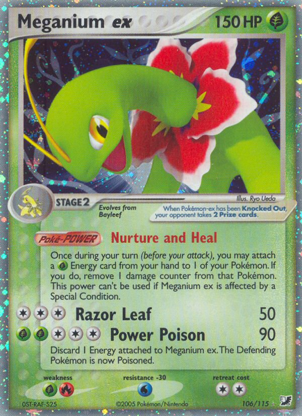 Meganium ex (106/115) [EX: Unseen Forces] | Jomio and Rueliete's Cards and Comics
