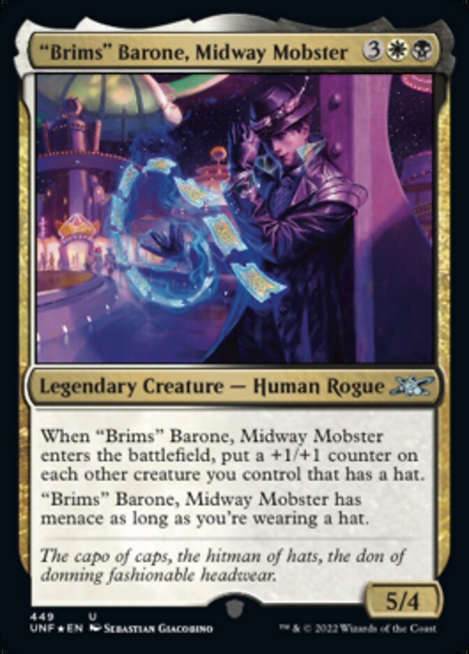 "Brims" Barone, Midway Mobster (Galaxy Foil) [Unfinity] | Jomio and Rueliete's Cards and Comics