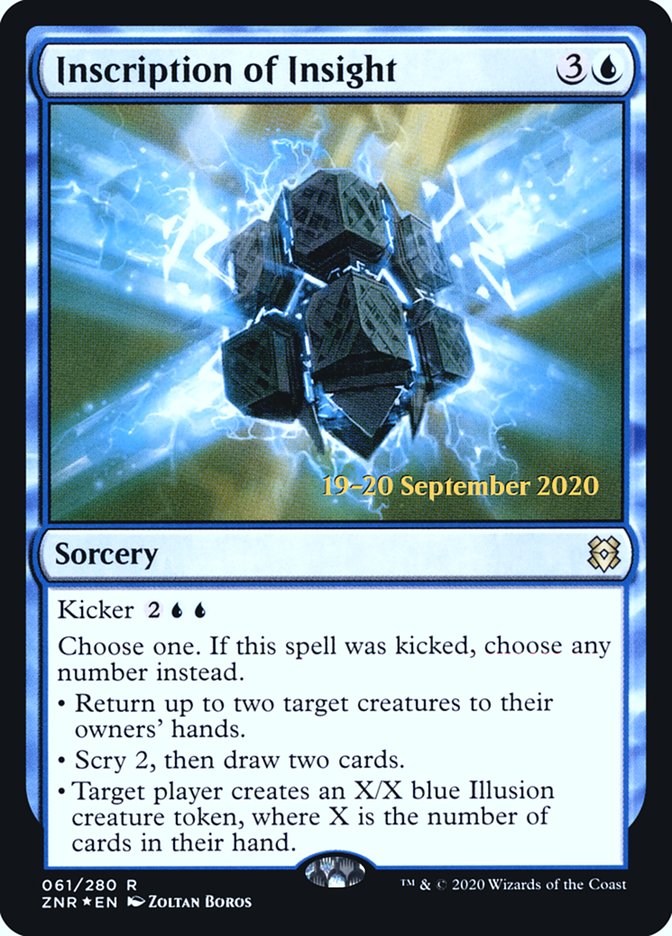 Inscription of Insight [Zendikar Rising Prerelease Promos] | Jomio and Rueliete's Cards and Comics