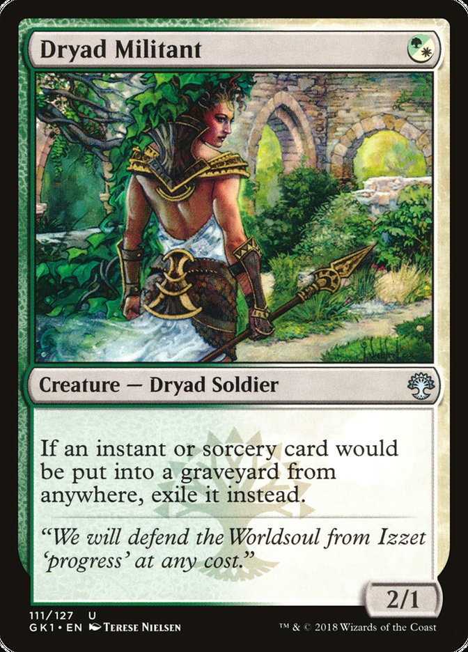 Dryad Militant [Guilds of Ravnica Guild Kit] | Jomio and Rueliete's Cards and Comics